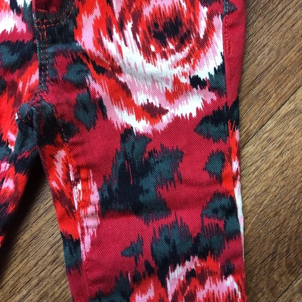 Gap Serious Stretch Rose Print Mini Skinny Jeans